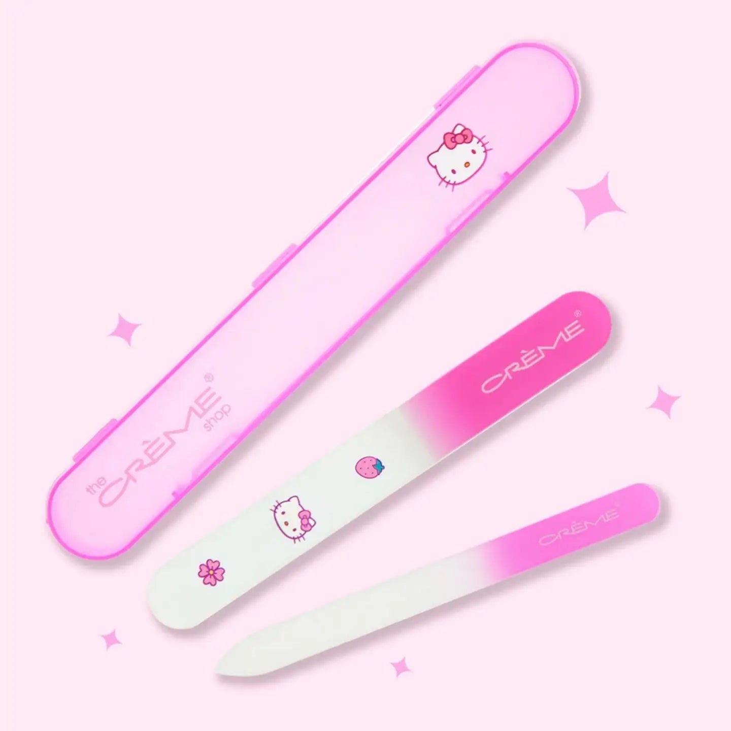 [The Crème Shop] Hello Kitty | Premium Glass Nail File Set (Pink)