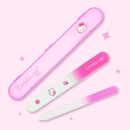 [The Crème Shop] Hello Kitty | Premium Glass Nail File Set (Pink)