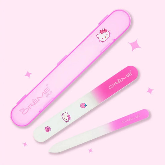 [The Crème Shop] Hello Kitty | Premium Glass Nail File Set (Pink)