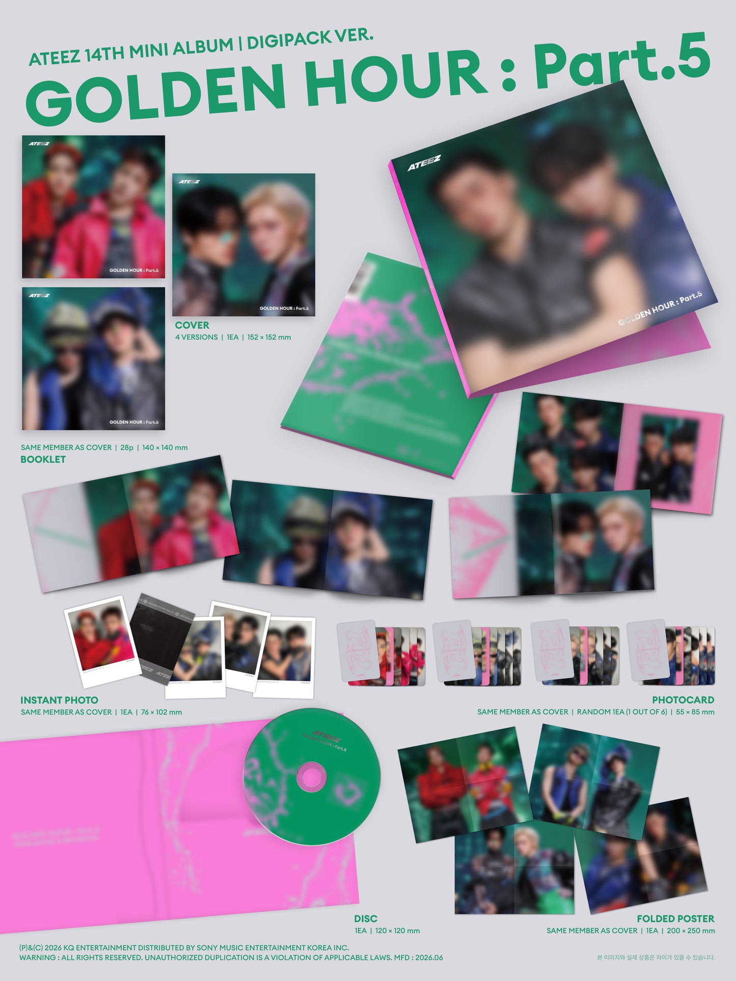 [ATEEZ] GOLDEN HOUR : Part.5 (DIGIPACK UNIT VER.)