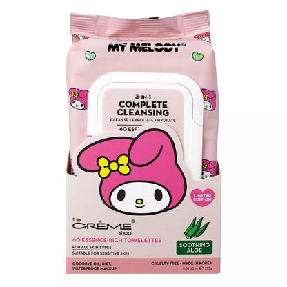 [The Crème Shop] My Melody Cleansing Towelettes 60CT (Smoothing Aloe)