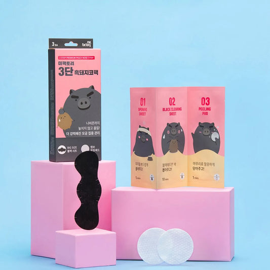 MeFactory 3-Step Premium Blackhead Remover Nose Strip 3 Count