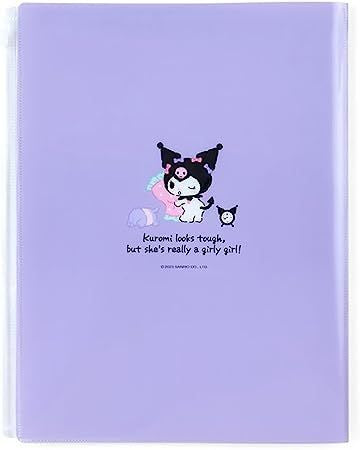 Sanrio Clear File with Fastener Pocket - Kuromi