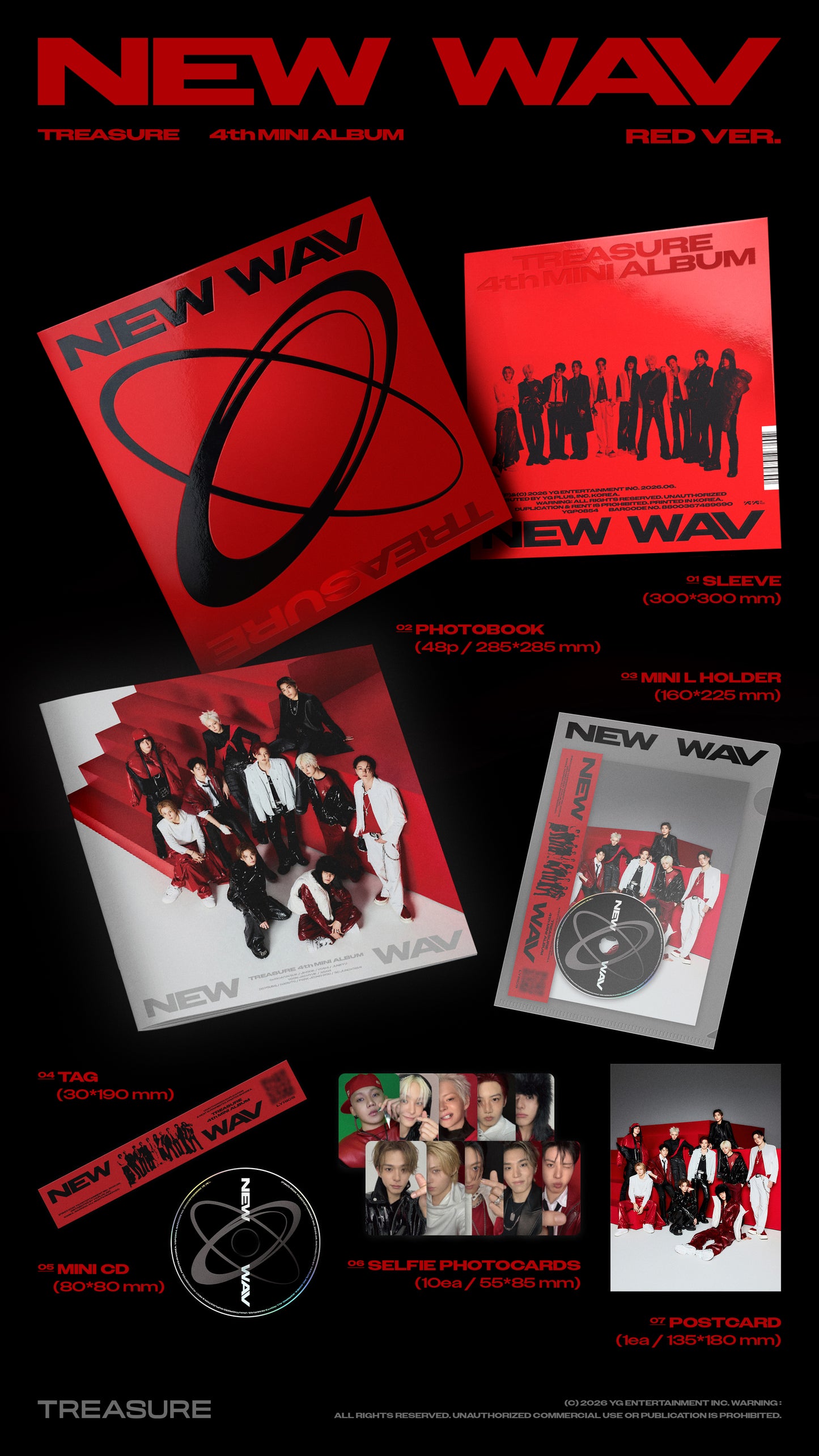 [TREASURE] NEW WAV (RED VER. ICE VER.)