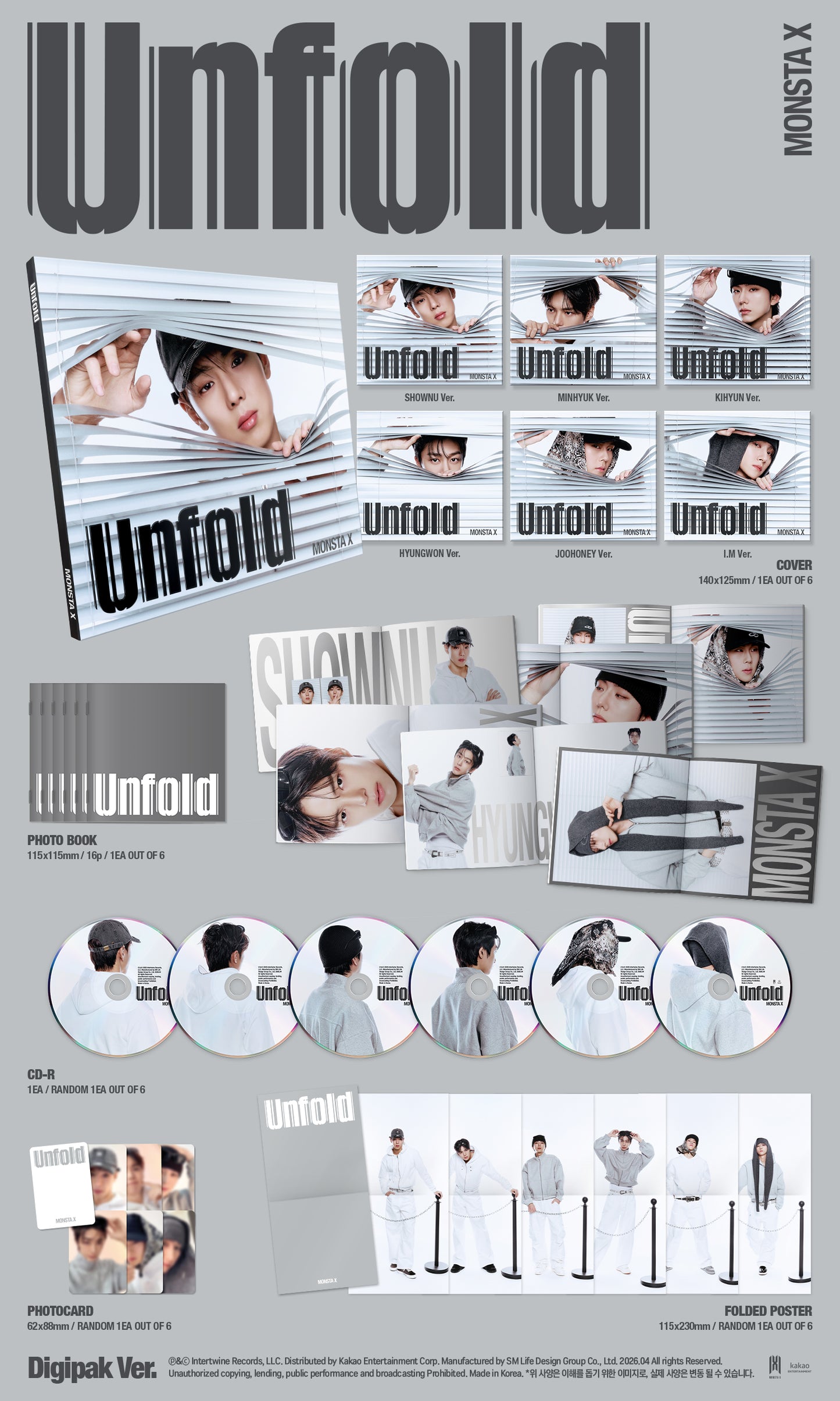 [MONSTA X] Unfold (DIGIPACK VER.)