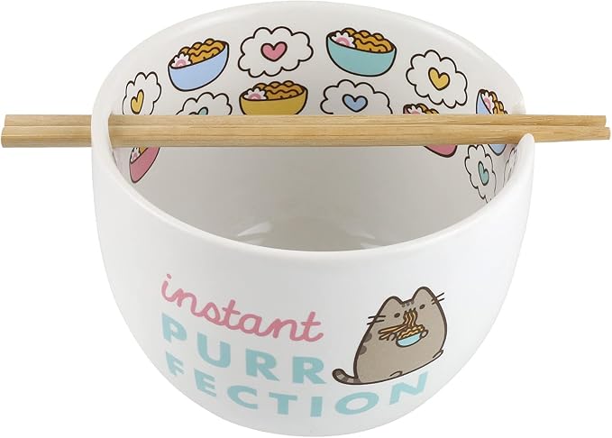 Pusheen Ramen Bowl and Chopsticks Set