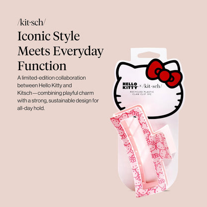 Hello Kitty x Kitsch Recycled Jumbo Open ClawClip-Pink Kitty