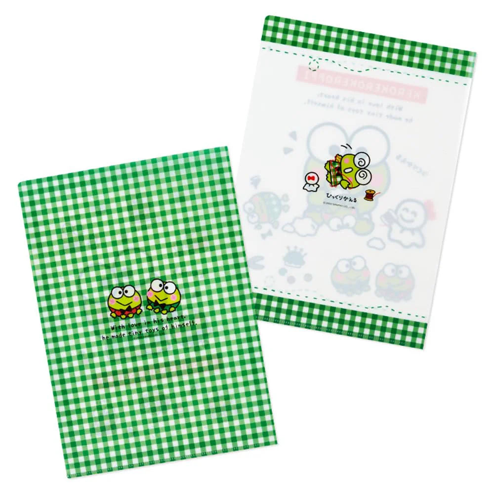 Sanrio Clear File Set of 2 KeroKeroKeroppi