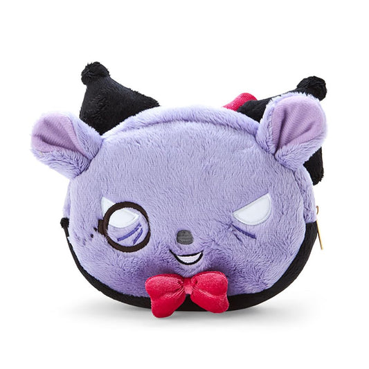 Kuromi & Baku Face Shaped Fur Pouch (Delusional Lady Kuromi)