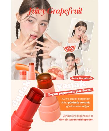 [Elensilia] PLUSH Water Jelly Lip & Cheek Tint (02 Juicy Grapefruit)