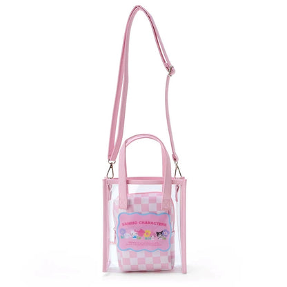 Clear Shoulder Bag Sanrio Pastel Checkers (2-Way)