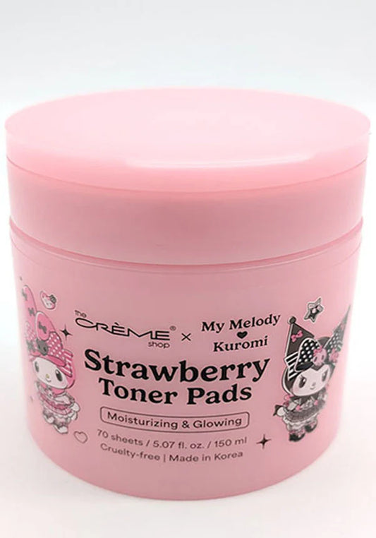 [The Crème Shop] My Melody & Kuromi | Strawberry Toner Pads