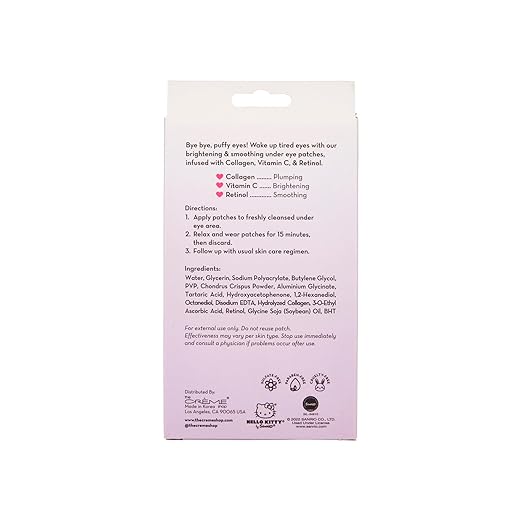 [The Crème Shop] Hello Kitty Bye Bye Puffy Eyes Under Eye Patches
