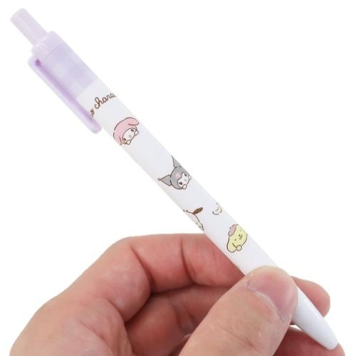 Sanrio Characters Rubber Shaft Knock Gel Pen 0.5mm Purple
