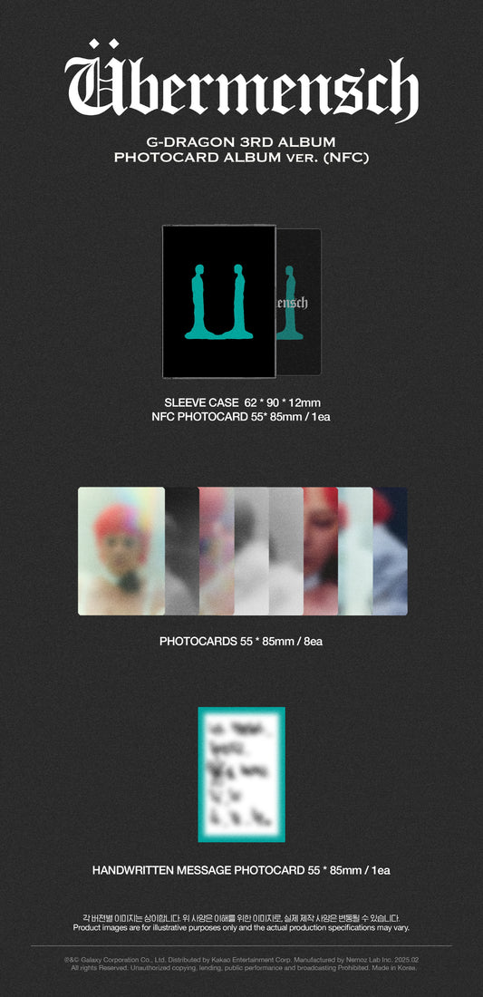 [G-DRAGON] Übermensch (PHOTOCARD ALBUM ver.)