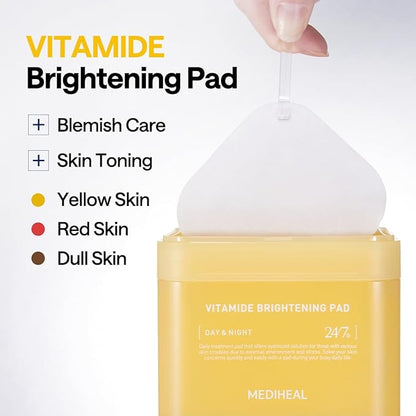 [MEDIHEAL] Vitamide Brightening Pad Skin Care 100pcs