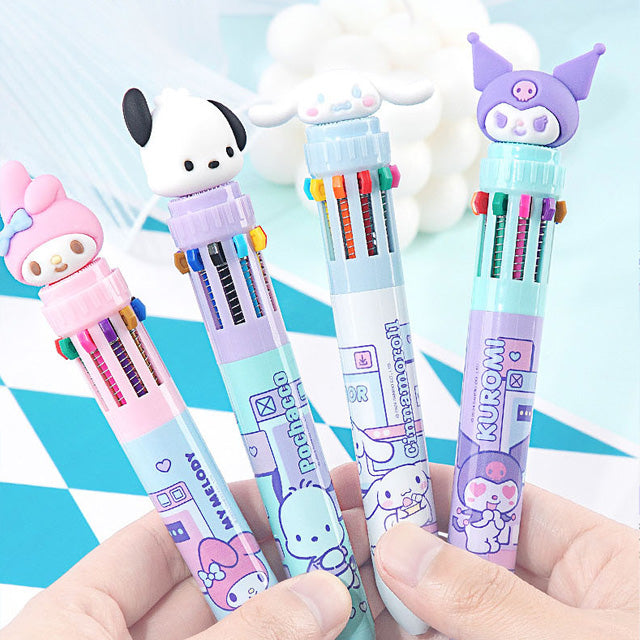 Sanrio 10-color Ballpoint Pen 0.7mm