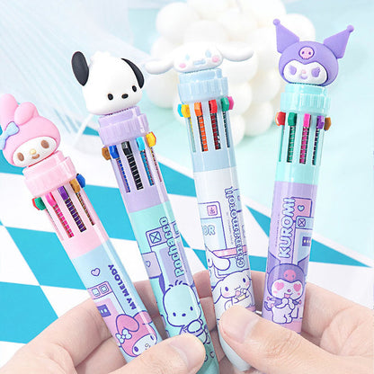 Sanrio 10-color Ballpoint Pen 0.7mm