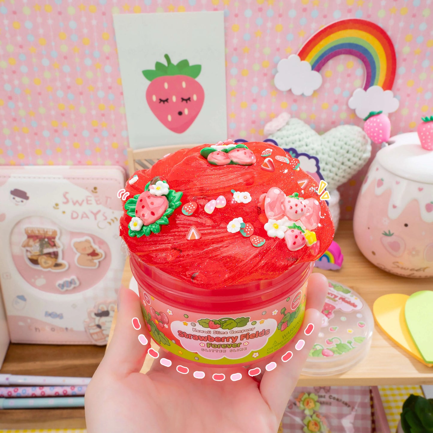 Strawberry Fields Forever Glitter Signature Dome™ Slime