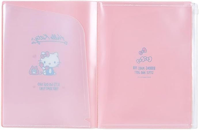 Sanrio Clear File with Fastener Pocket - Hello Kitty