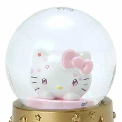 Hello Kitty Mini Pink Sparkling Snow Globe 50th Anniversary