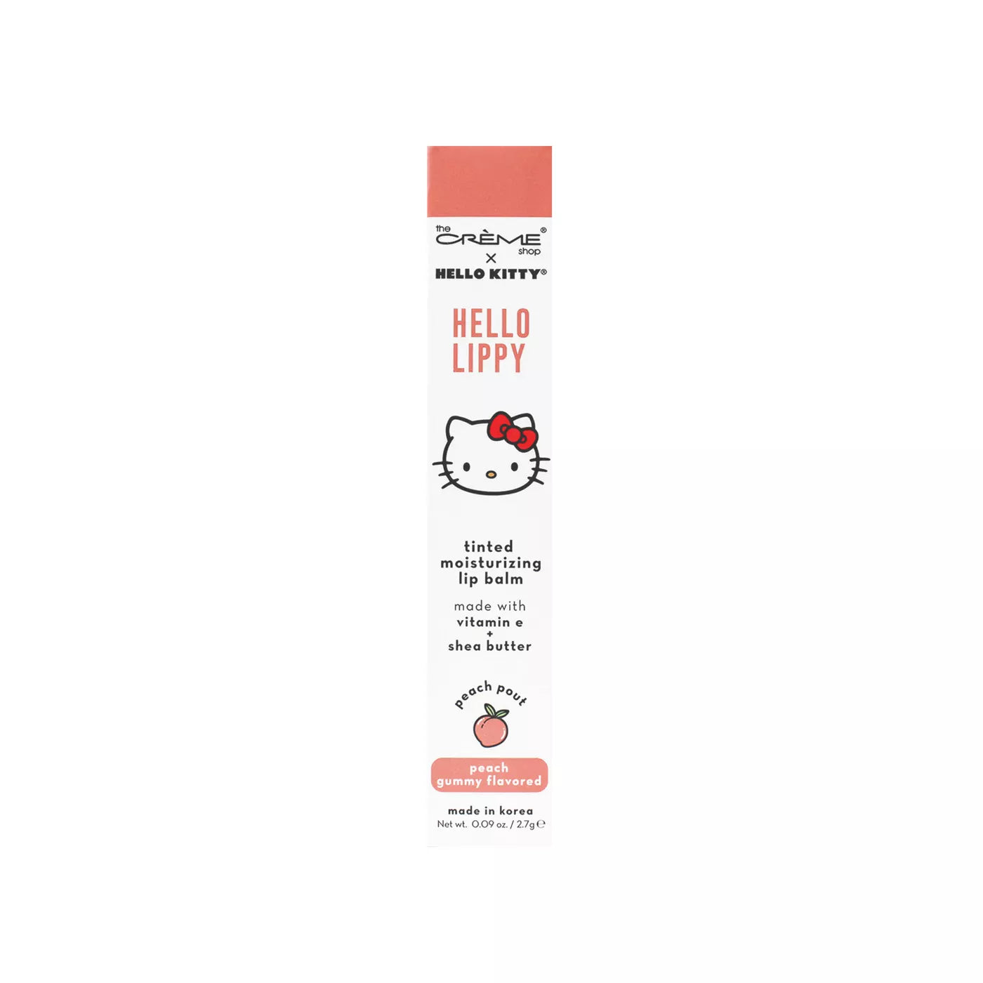 [The Crème Shop] Hello Kitty | Hello Lippy Moisturizing Tinted Lip Balm (Peach Pout)