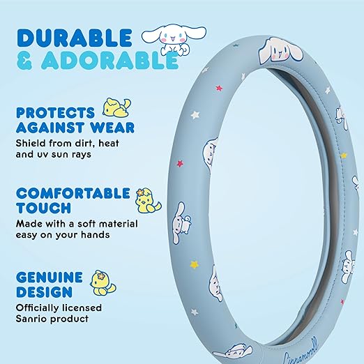 Carbella Cinnamoroll Steering Wheel Cover - Blue