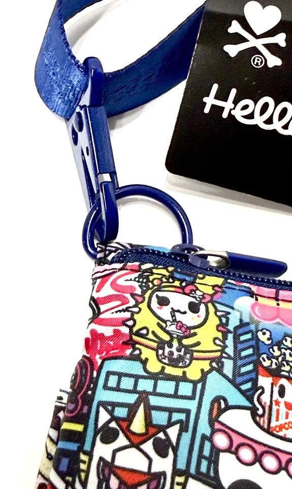TOKIDOKI x HELLO KITTY Midnight Metropolis CROSSBODY BAG Phone Case NEW FREESHIP