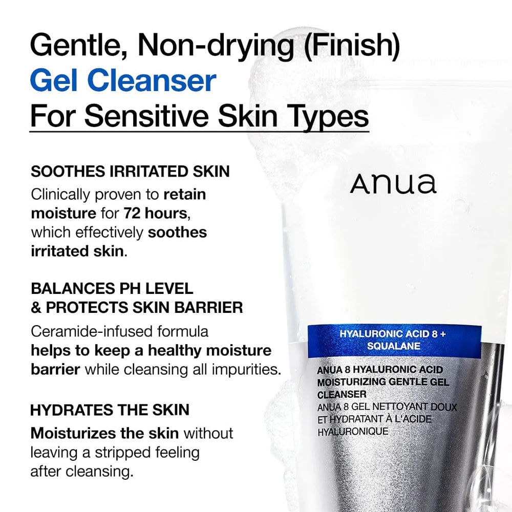 [ANUA] 8 HYALURONIC ACID MOISTURIZING GENTLE GEL CLEANSER 150ML