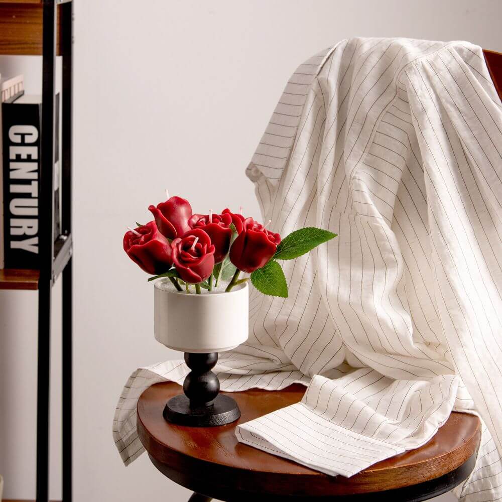 Single Rose Candle Stem
