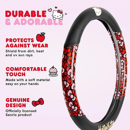 Carbella Hello Kitty Steering Wheel Cover - Bows