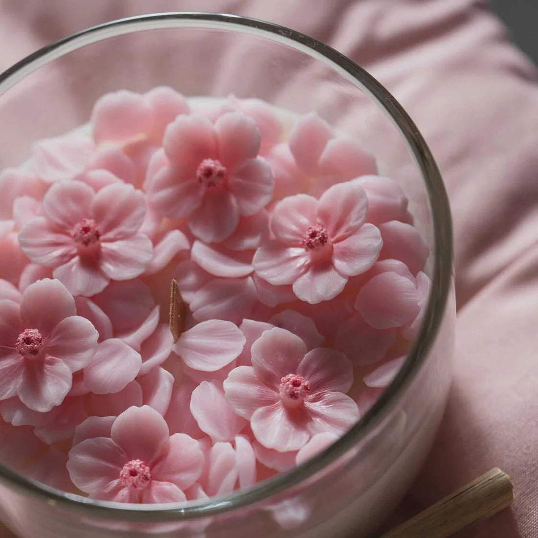 Cherry Blossom Sakura Petal Floral Candle