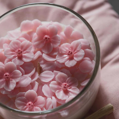 Cherry Blossom Sakura Petal Floral Candle