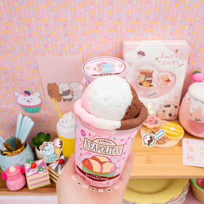 Neapolitan Scented Ice Cream Pint Slime