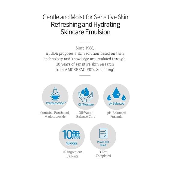 [Etude House] SoonJung 10 Free Moist Emulsion