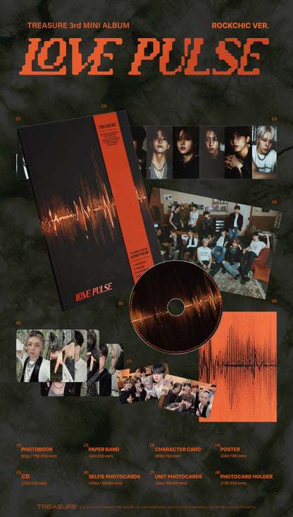 [TREASURE] LOVE PULSE (METAL VER., ROCKCHIC VER., STREET VER.)