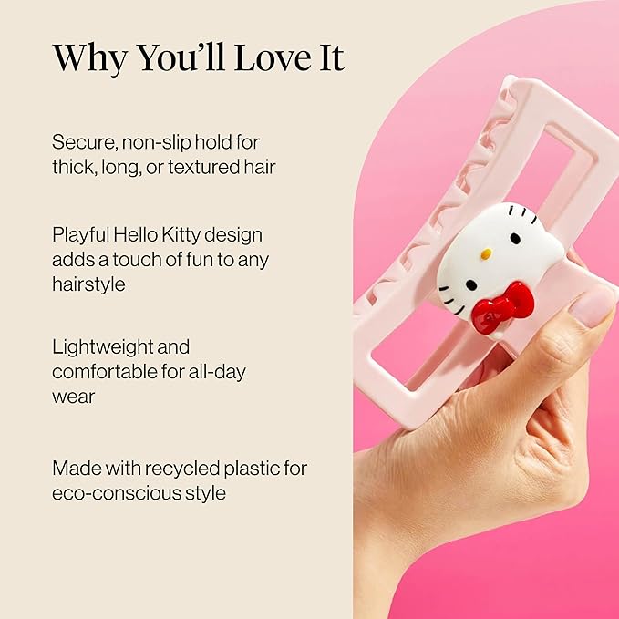 Hello Kitty x Kitsch Recycled Plastic Jumbo Claw Clip