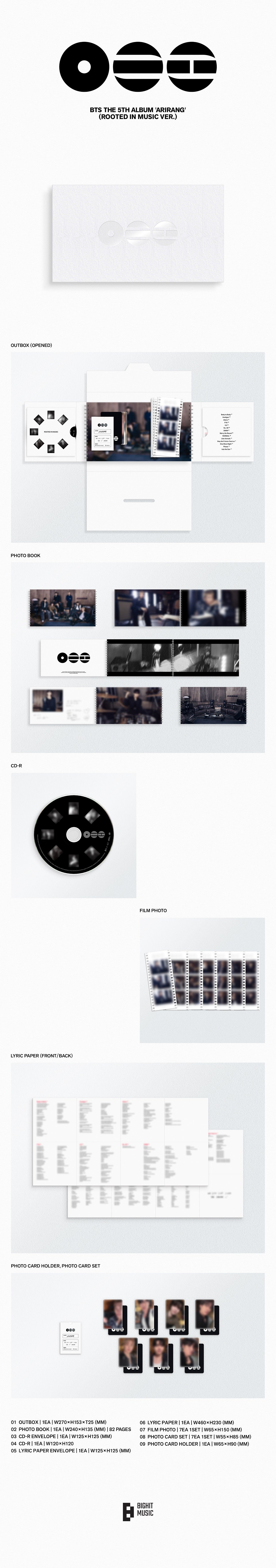 [BTS] ARIRANG (Rooted in Korea / Rooted in Music Ver.)