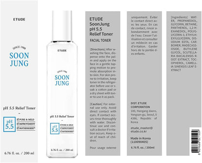 [Etude House] Soon Jung pH 5.5 Relief Toner 180ml