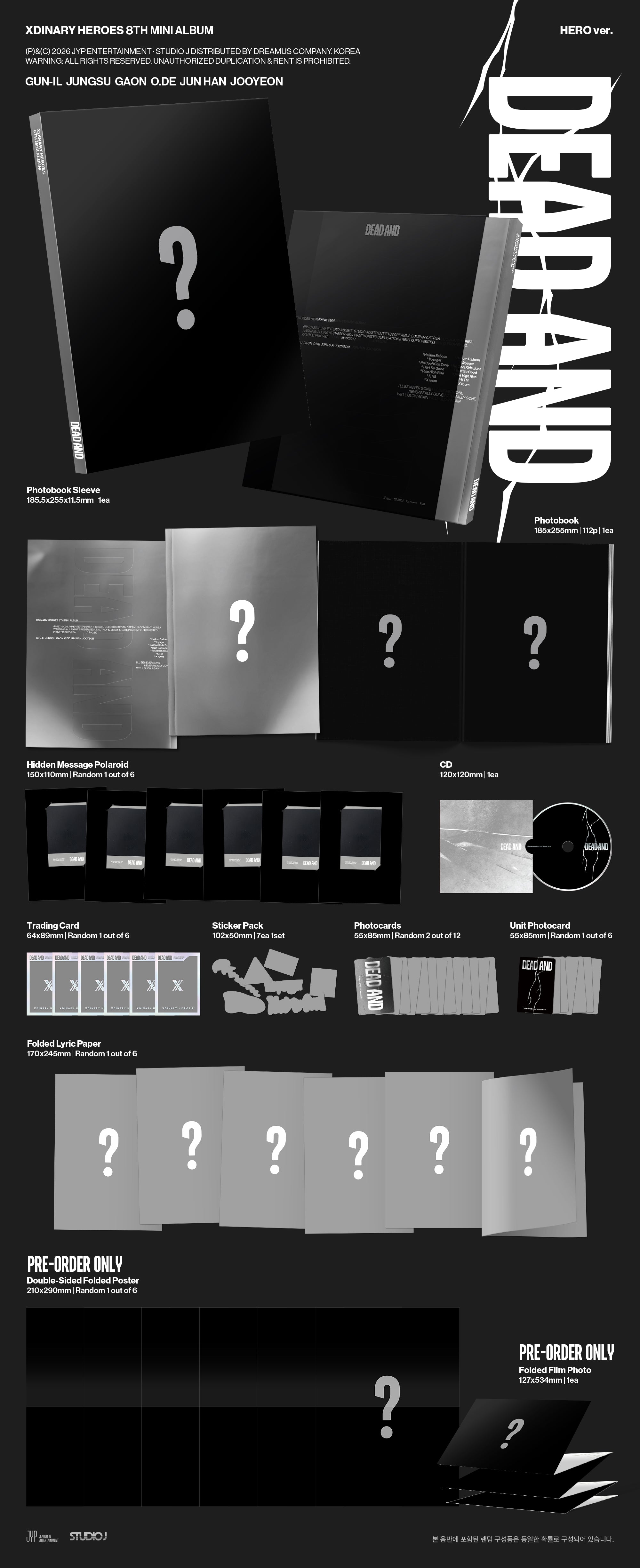 Xdinary Heroes] DEAD AND (Photobook Ver.) – TeeHeeKorea