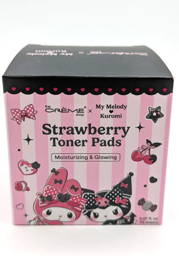 [The Crème Shop] My Melody & Kuromi | Strawberry Toner Pads