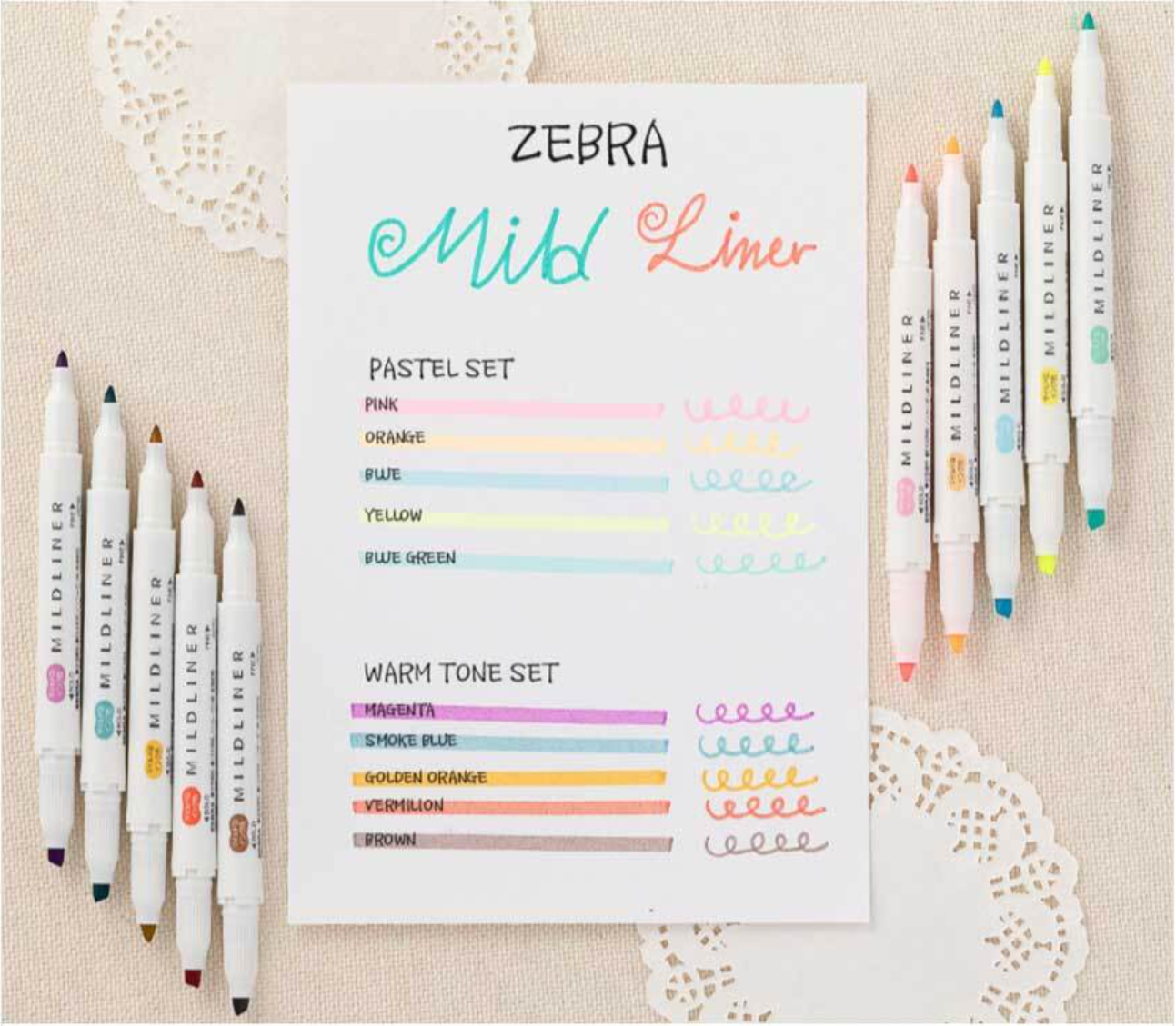 Zebra Mildliner 3-Color Set