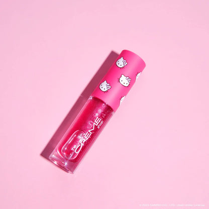 [The Crème Shop] Hello Kitty | Kawaii Kiss Shimmer Lip Oil - BERRY GUMMY