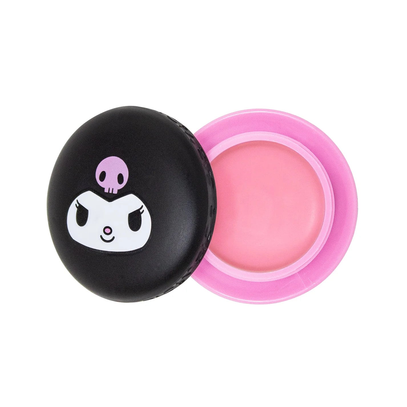 [The Crème Shop] Kuromi | Macaron Lip Balm (Raspberry Cream Puff)