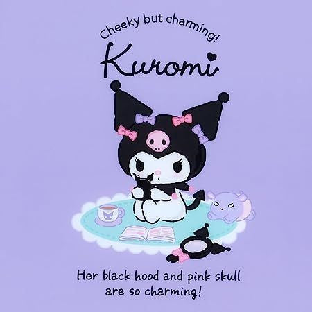Sanrio Clear File with Fastener Pocket - Kuromi