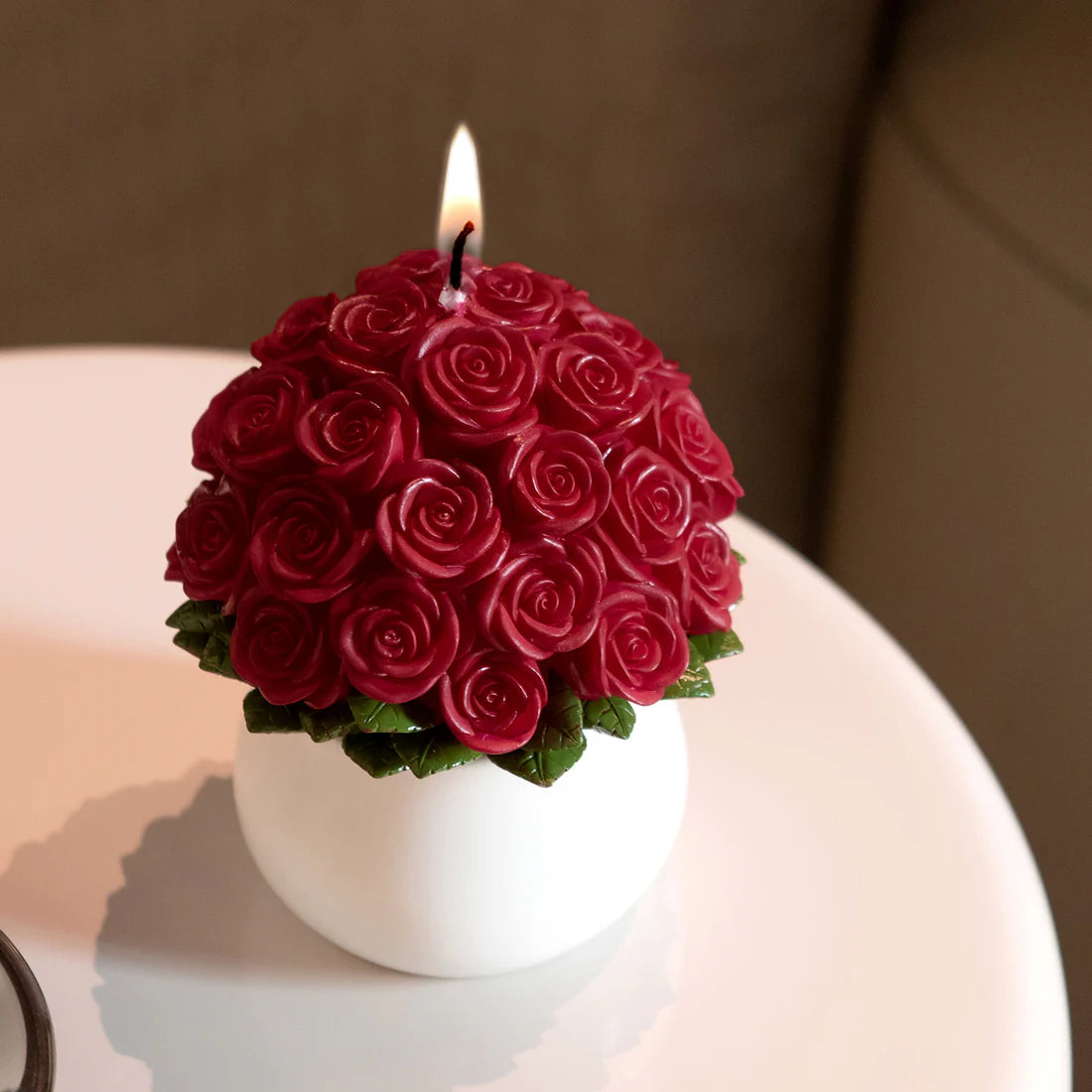 Rose Bouquet Candle with 33 Roses