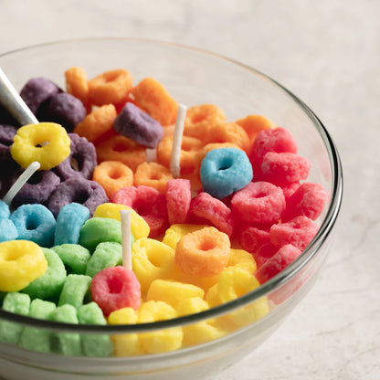 Fruit Loops Cereal Candle