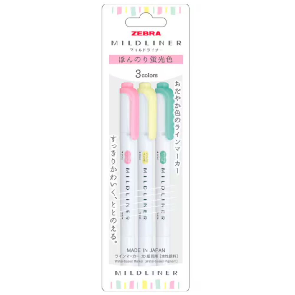 Zebra Mildliner 3-Color Set