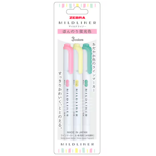 Zebra Mildliner 3-Color Set
