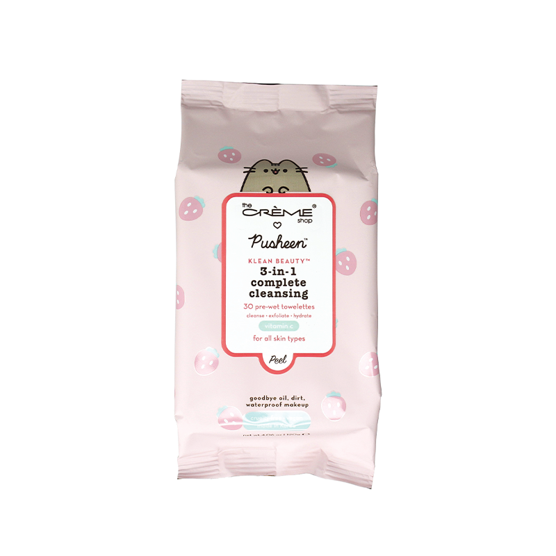 [The Crème Shop] Pusheen 3-in-1 Complete Cleansing Towelettes